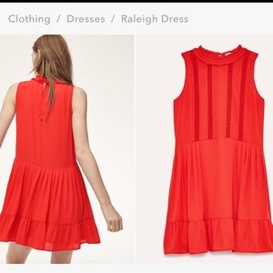 Aritzia Sunday Best Raleigh coral dress